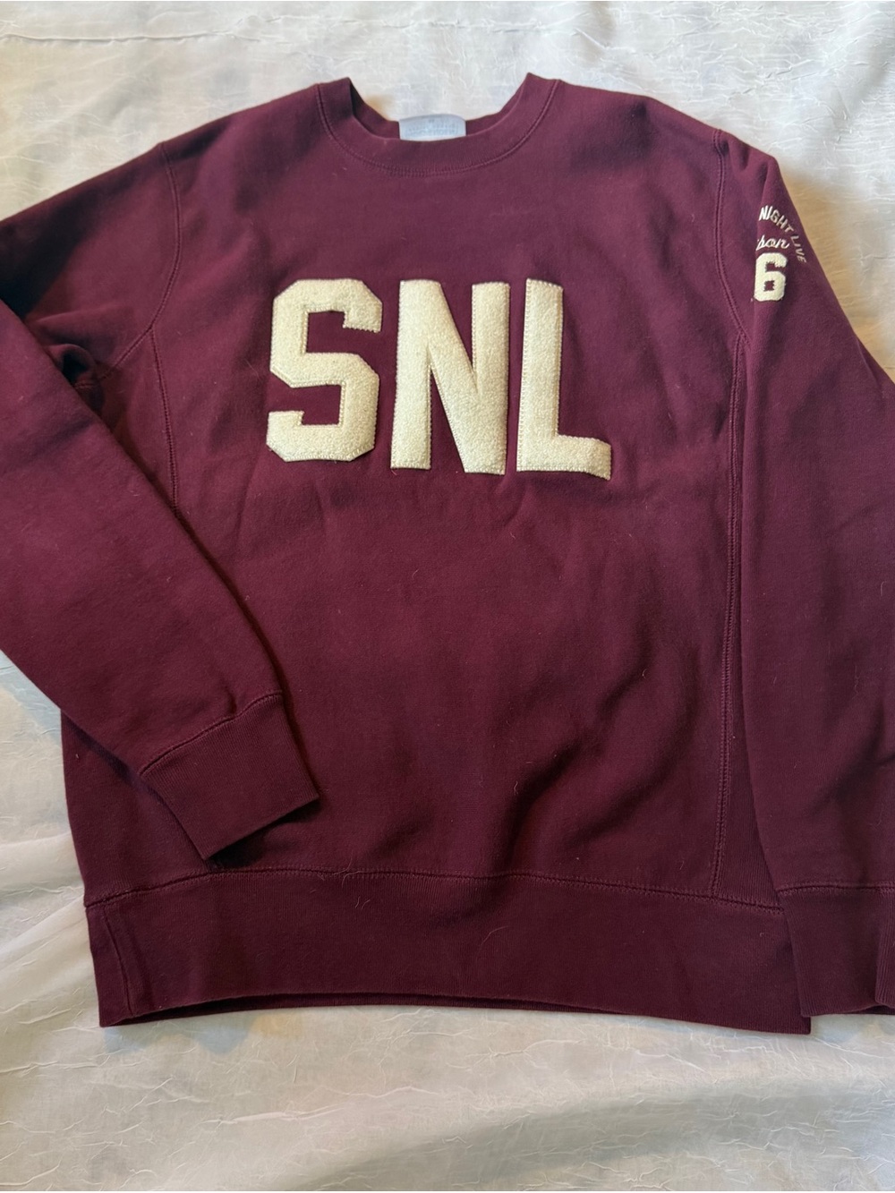 SNL 46th Anniversary Chenille Letter Crewneck Sweatshirt